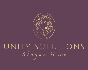 Floral Luxurious Woman logo design