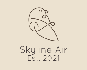 Swirly Brown Bird  logo