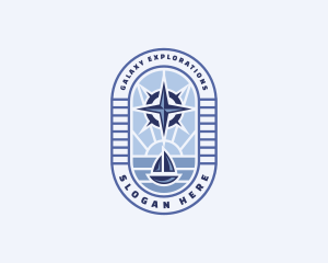 Boat Compass Sailing logo design