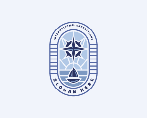 Boat Compass Sailing logo design