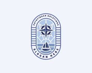 Boat Compass Sailing logo design