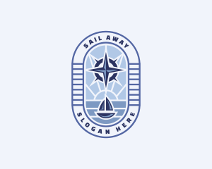 Boat Compass Sailing logo design