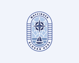 Boat Compass Sailing logo design