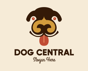 Happy Puppy Face  logo design