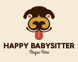 Happy Puppy Face  logo design