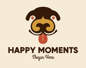 Happy Puppy Face  logo design