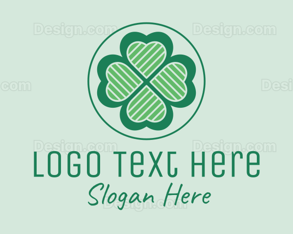 Heart Clover Leaf Logo