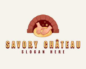 Pizza Dough Oven logo design