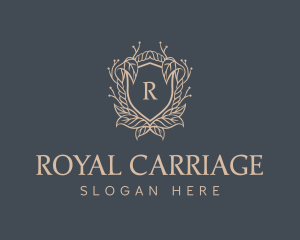 Royal Shield Leaves logo design