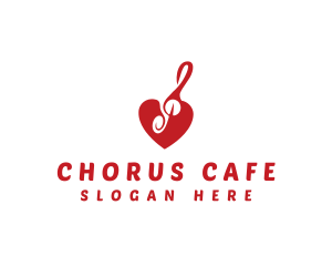 Red Heart Music Note logo