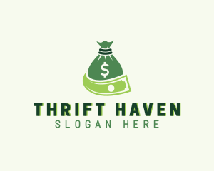 Dollar Money Bag logo design