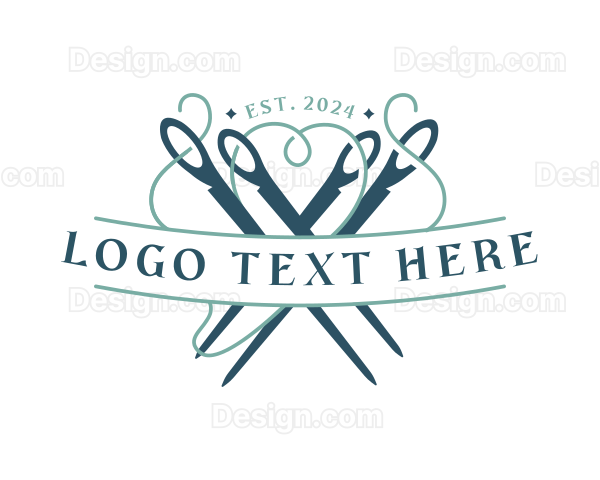 Needle Thread Sewing Logo