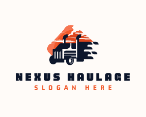 Trucking Cargo Haulage logo design