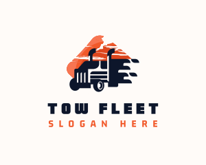 Trucking Cargo Haulage logo design