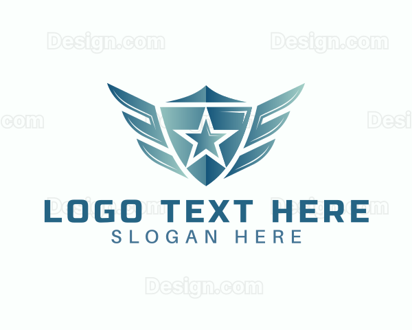 Star Shield Wings Logo