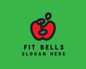 Dumbbell Apple Gym logo design