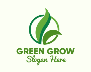 Green Natural Grass logo design