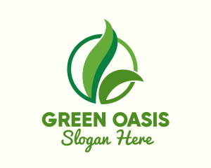 Green Natural Grass logo design