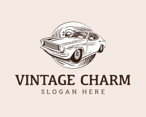 Classic Vintage Retro Car logo design