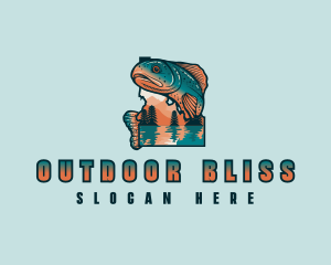 Fish Trout Idaho logo design