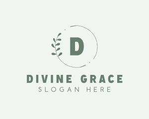 Natural Leaf Wreath logo design