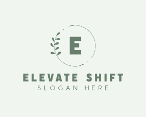 Natural Leaf Wreath logo design