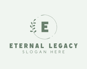 Natural Leaf Wreath logo design