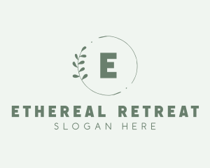 Natural Leaf Wreath logo design