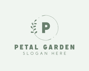 Natural Leaf Wreath logo design