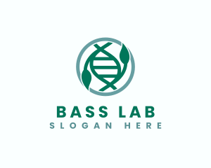 Biotech DNA Leaves logo design