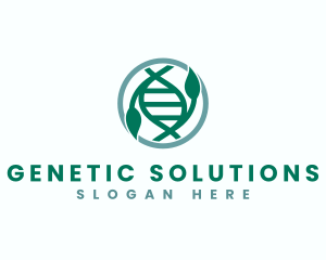 Biotech DNA Leaves logo