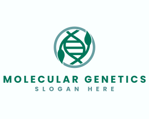 Biotech DNA Leaves logo design