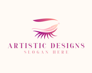 Makeup Artist Eyelashes logo design