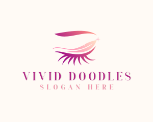 Makeup Artist Eyelashes logo design