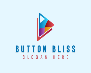 Modern Play Button logo design