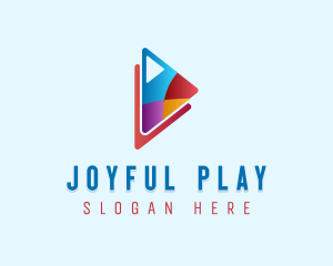 Modern Play Button logo design