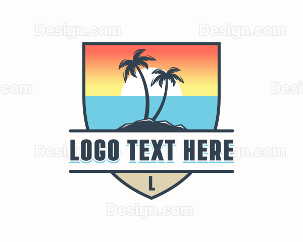 Travel Vacation Beach Logo