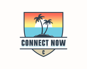 Travel Vacation Beach Logo
