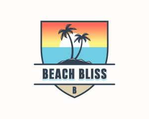 Travel Vacation Beach logo design