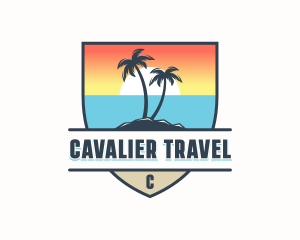 Travel Vacation Beach logo design