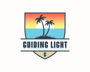 Travel Vacation Beach logo design