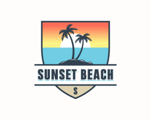 Travel Vacation Beach logo design