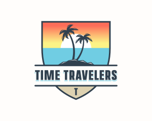 Travel Vacation Beach logo design