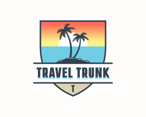 Travel Vacation Beach logo design