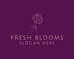 Elegant Blooming Flower logo design