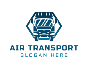 Blue Logistics Vehicle logo design