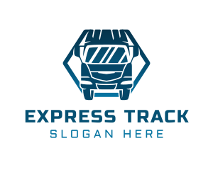 Blue Logistics Vehicle logo design