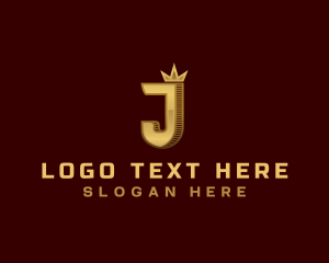 Premium Crown Letter J logo