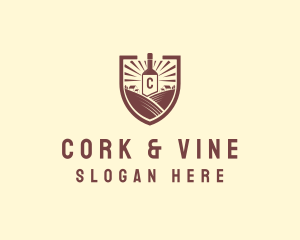 Farm Vineyard Wine logo design