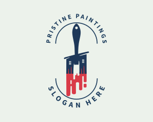 House Paint Brush logo design